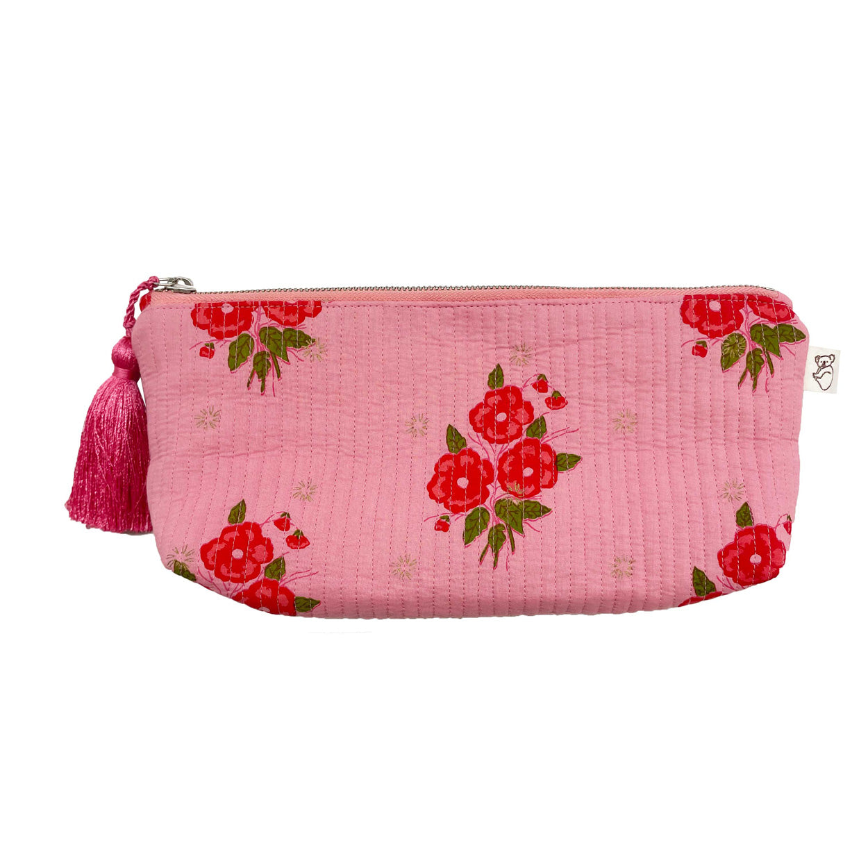 Hold Me Clutch - Quilted Pink Floral - Quilted Koala