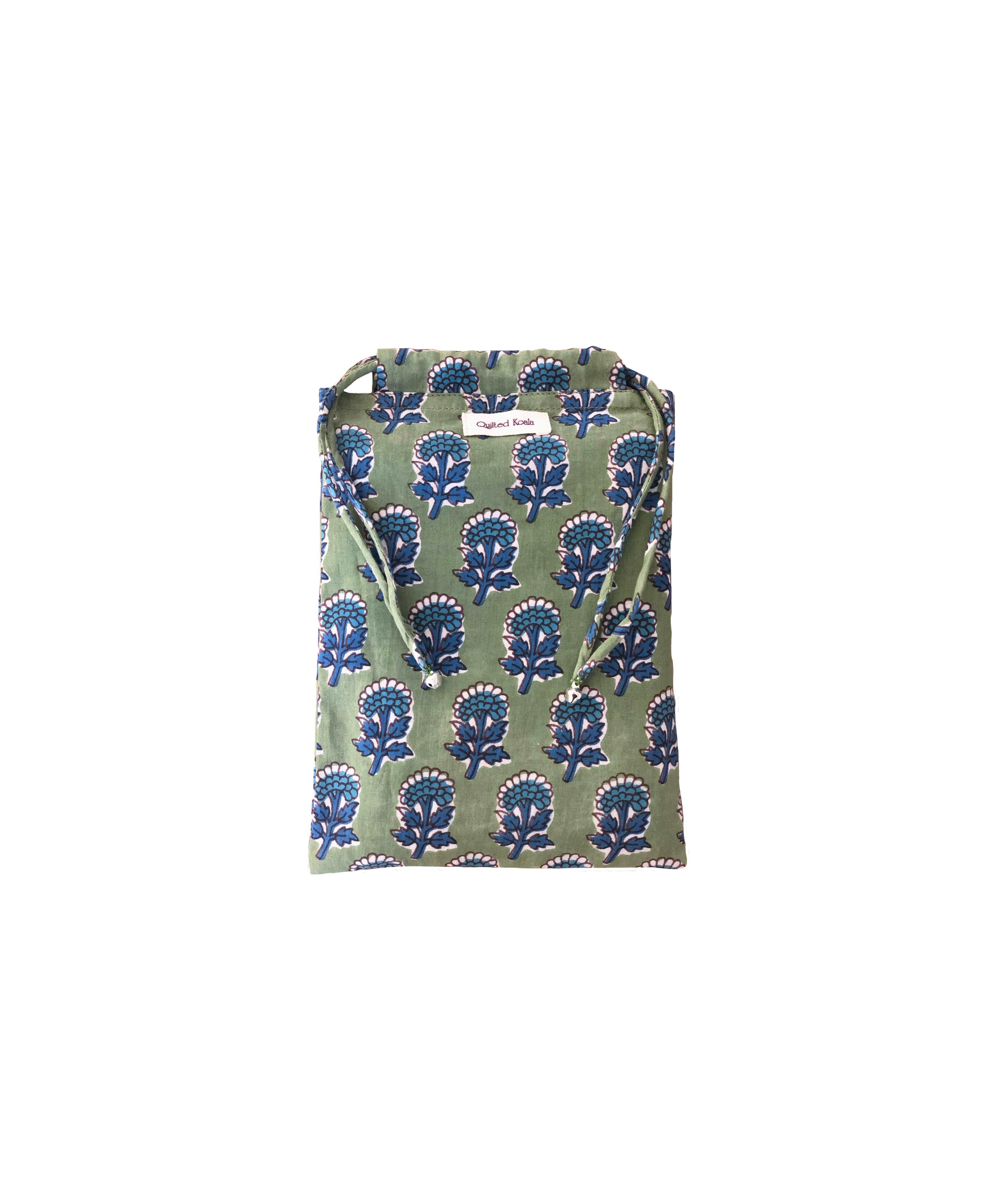 Boho Market Bag - Green - Quilted Koala