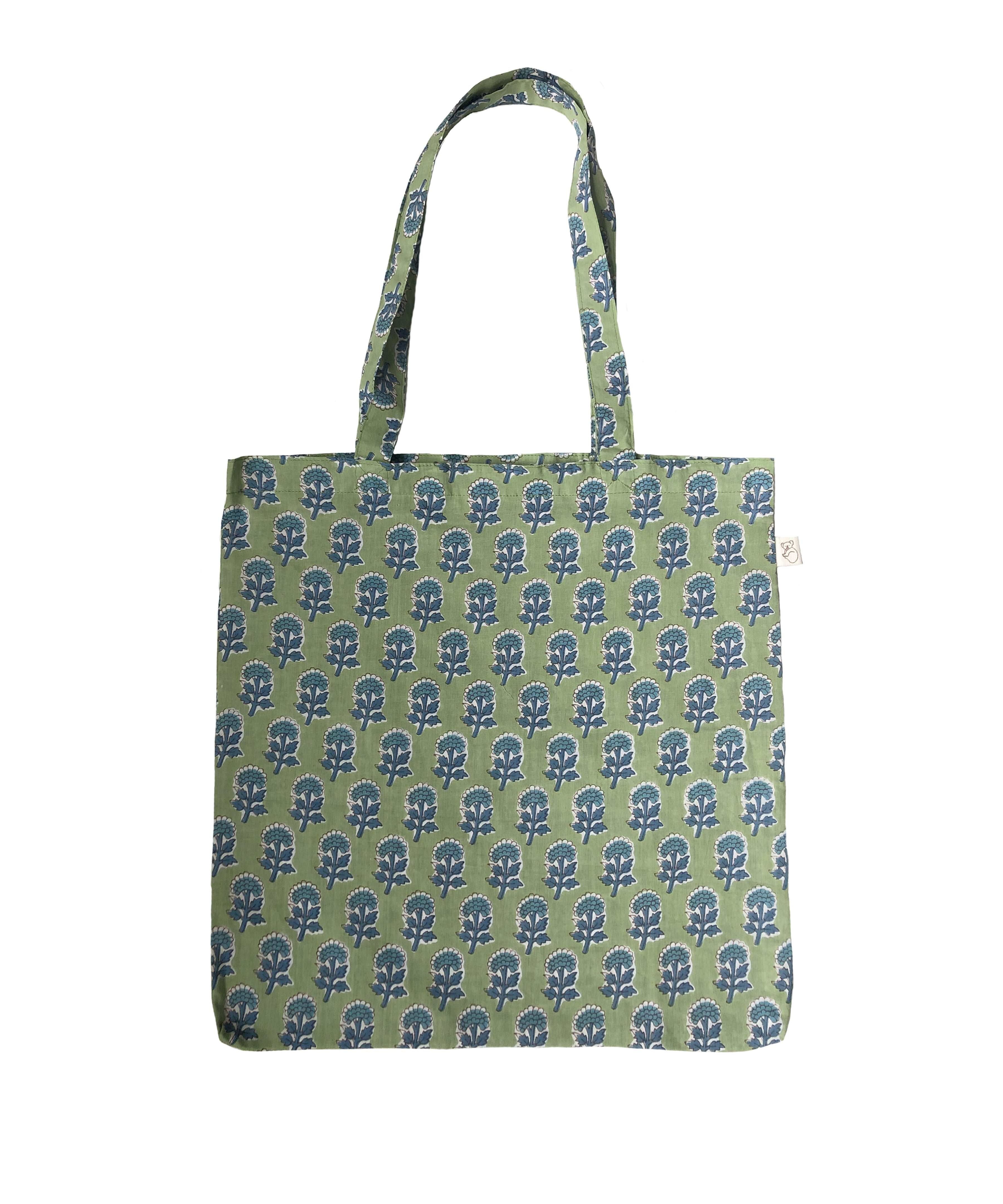 Boho Market Bag - Green - Quilted Koala