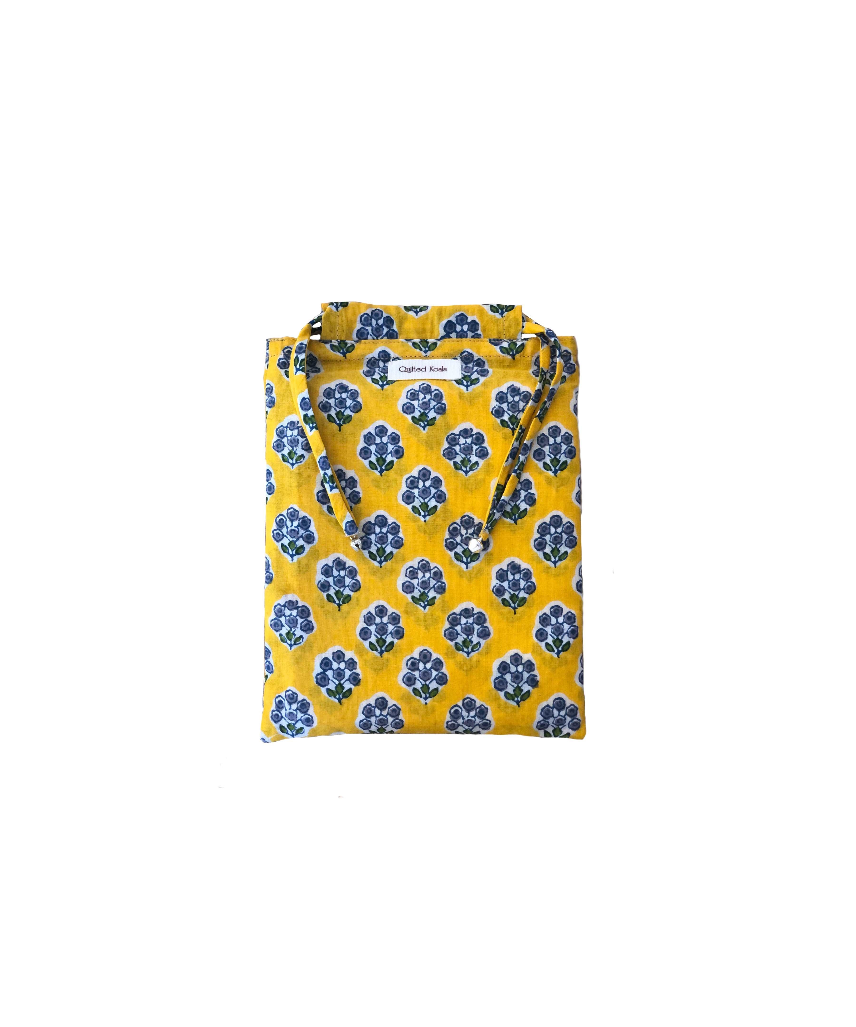 Boho Market Bag - Yellow - Quilted Koala