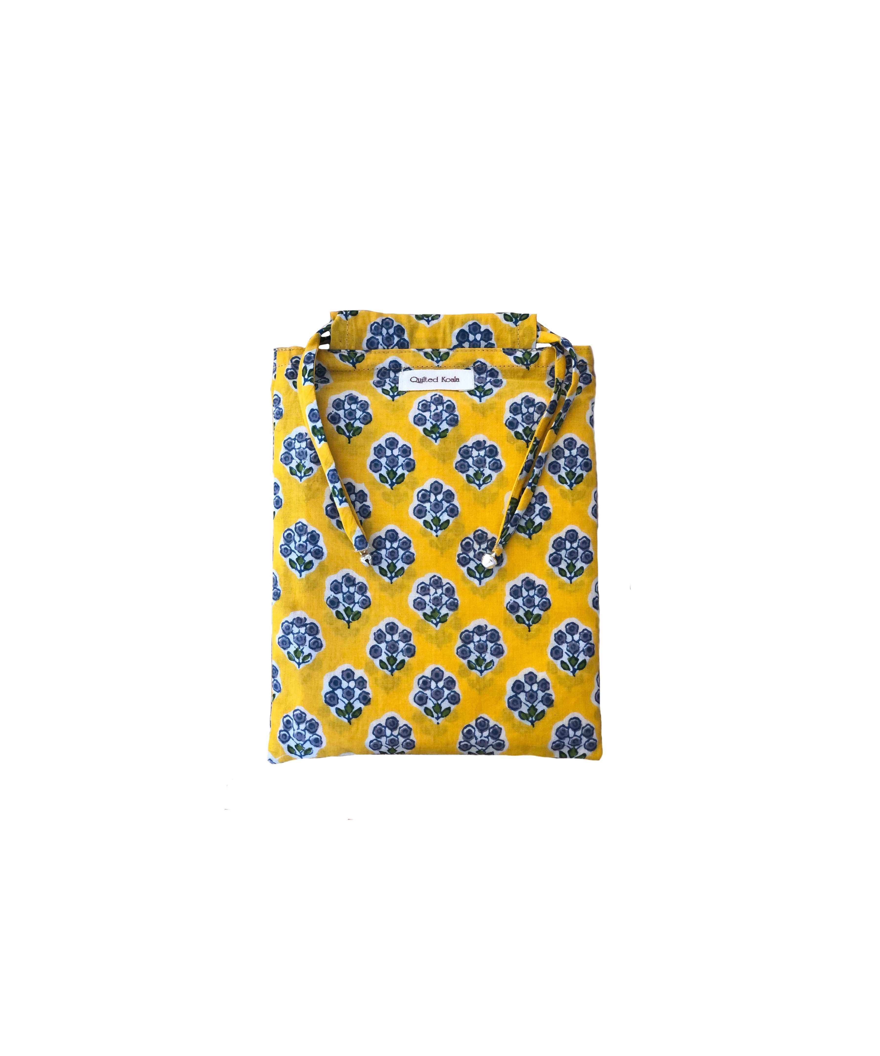 Boho Market Bag - Yellow - Quilted Koala