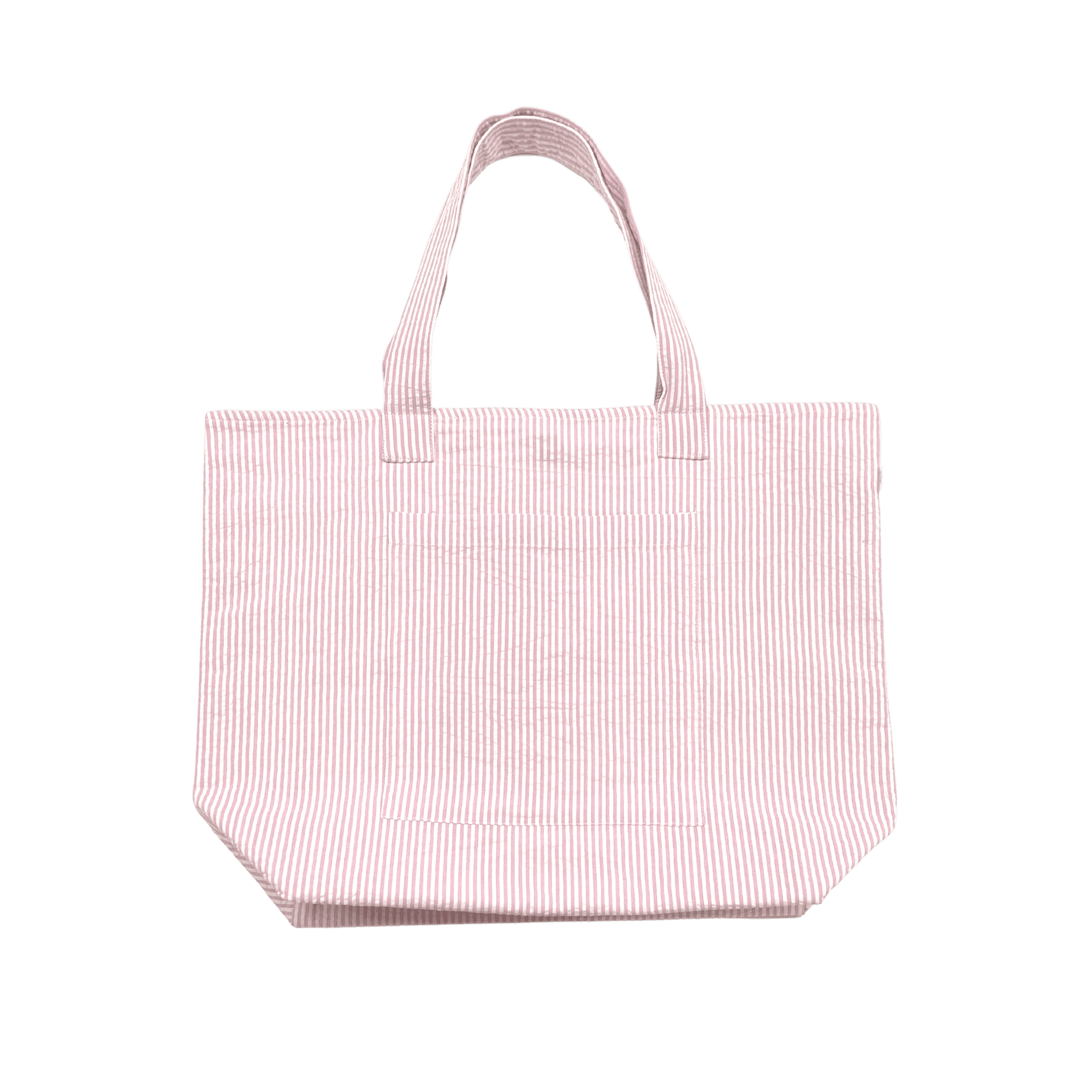 Everything Bag: Pink Seersucker - Split Letter Monogram ONLY $35.20 WITH CODE FUN - Quilted Koala