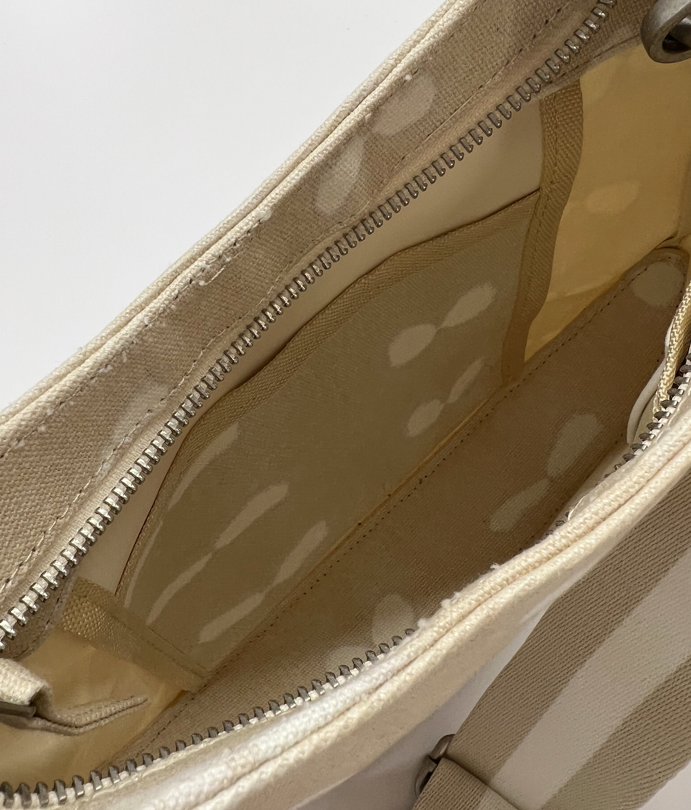 Stone Shibori Mini City Bag with Tan and Cream Strap - Quilted Koala