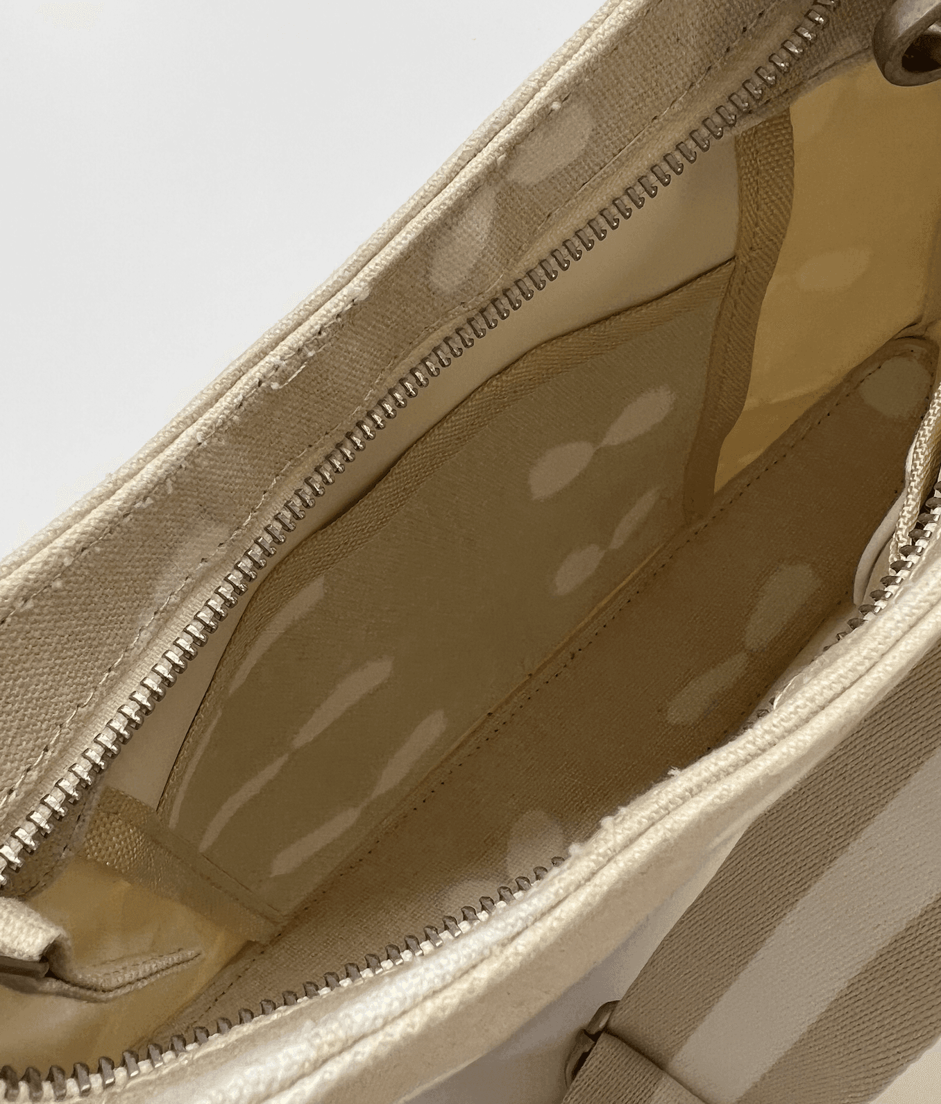 Stone Shibori Mini City Bag with Tan and Cream Strap - Quilted Koala