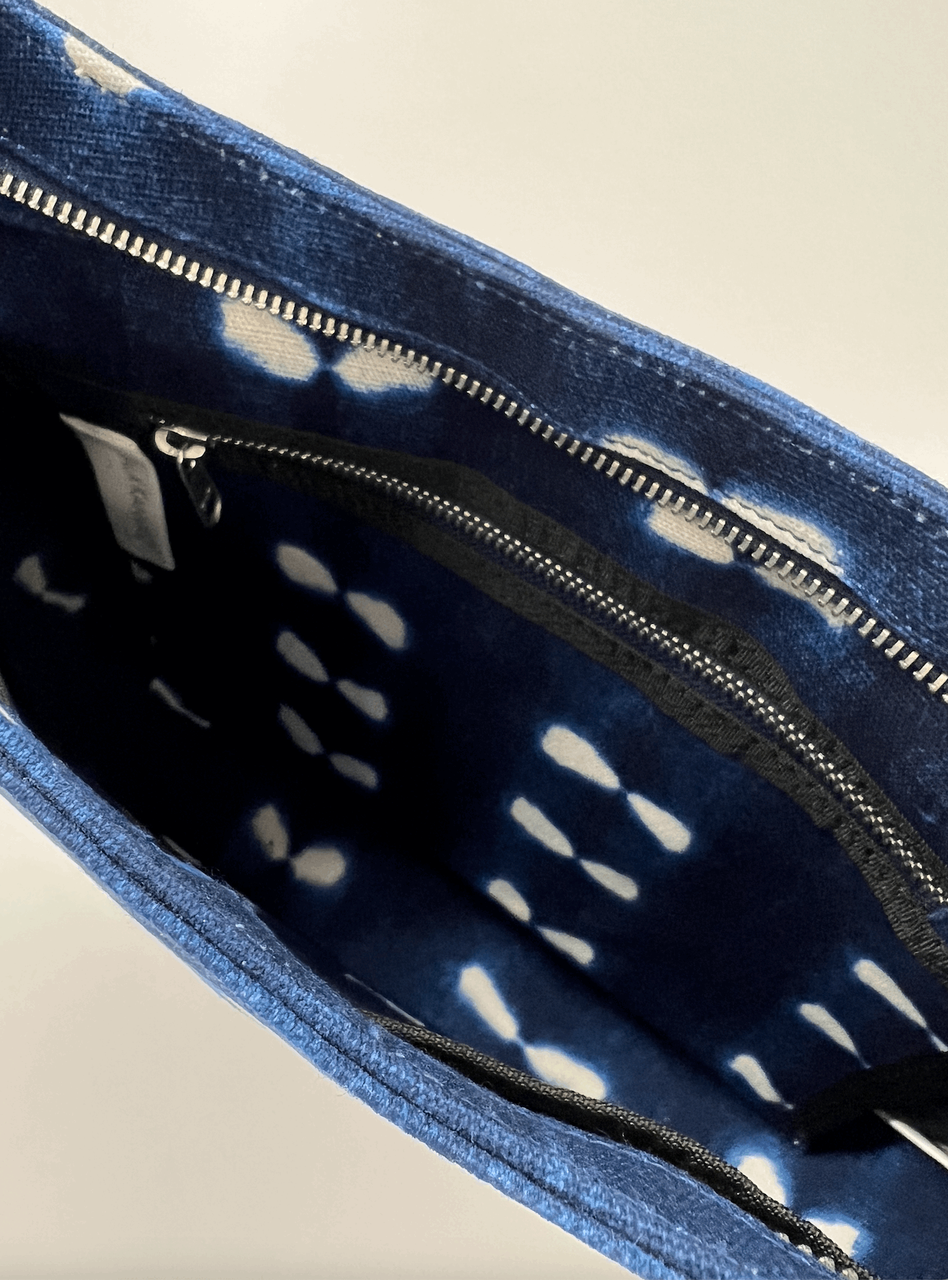 Blue Shibori City Bag with Navy and Pink Strap- ONLY $44 + FREE Strap ($118 value) - Quilted Koala