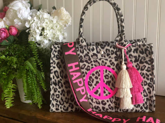 Koala Straps: Olive & Pink - HAPPY - Quilted Koala