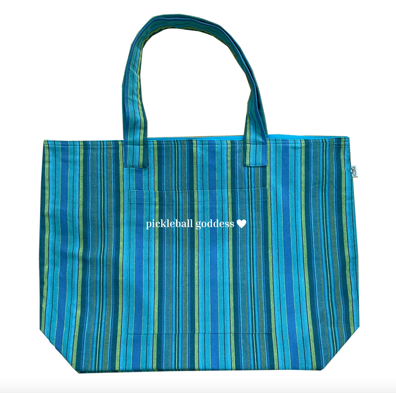 NEW! Pickelball Goddess Everything Bag - Happy Stripe Blue - Quilted Koala