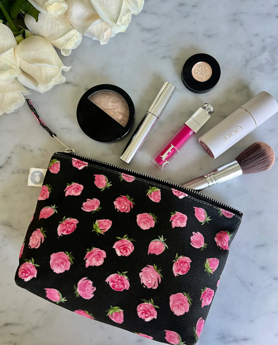Black Floral Makeup Bag Set - Just added to the sale! - Quilted Koala