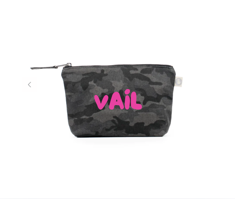 SKI - Park City or your Favorite Ski Location Makeup Bag - Quilted Koala