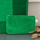 Velvet Electric Green Makeup Bag - Quilted Koala