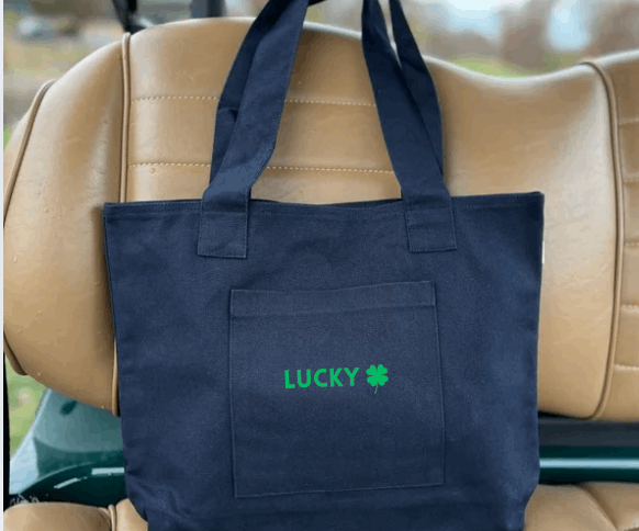LUCKY with a SHAMROCK - MIdi Everything Bag NEW! - Quilted Koala