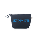 BEST MOM EVER - Navy Makeup Bag with Capri Blue - NEW! - Quilted Koala