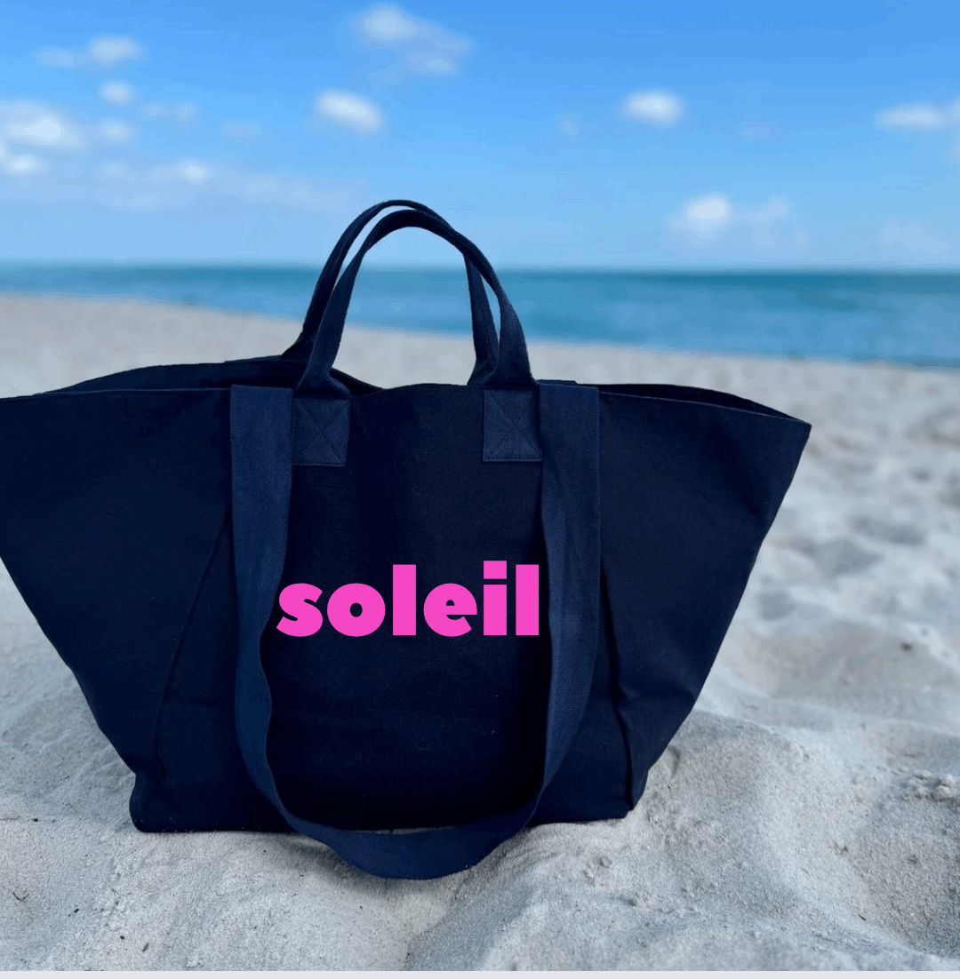 Navy Chelsea Bag with SOLEIL in Hot Pink - Quilted Koala