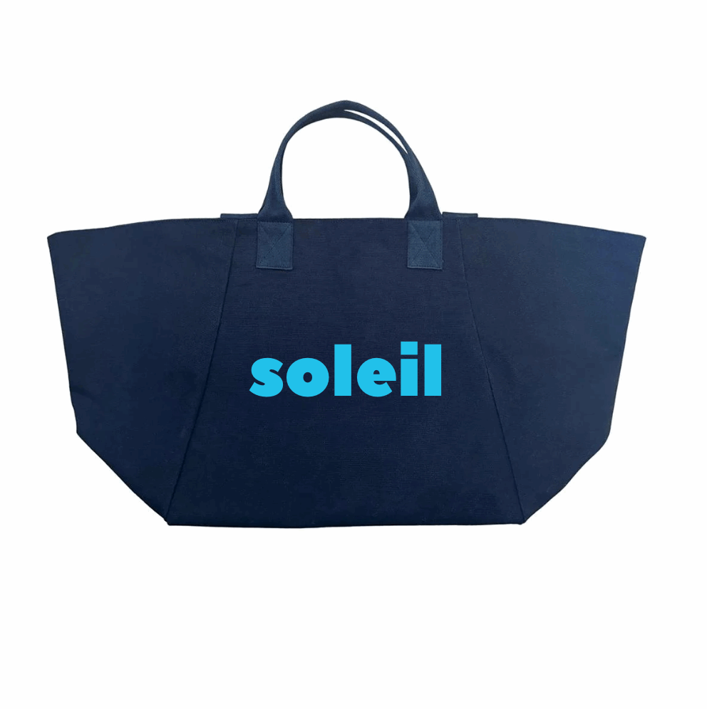 Navy Chelsea Bag with SOLEIL in Capri Blue - Quilted Koala