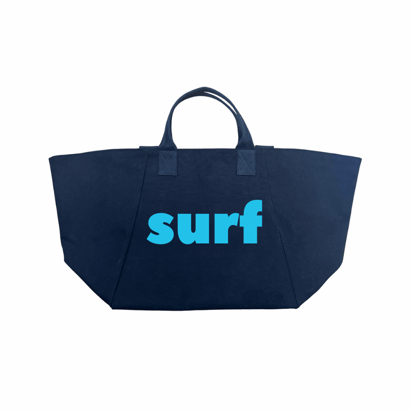 Navy Chelsea Bag with SURF in Capri Blue - Quilted Koala