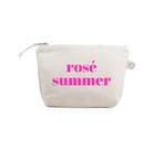Rose Summer - Natural Makeup Bag with Pink - NEW! - Quilted Koala
