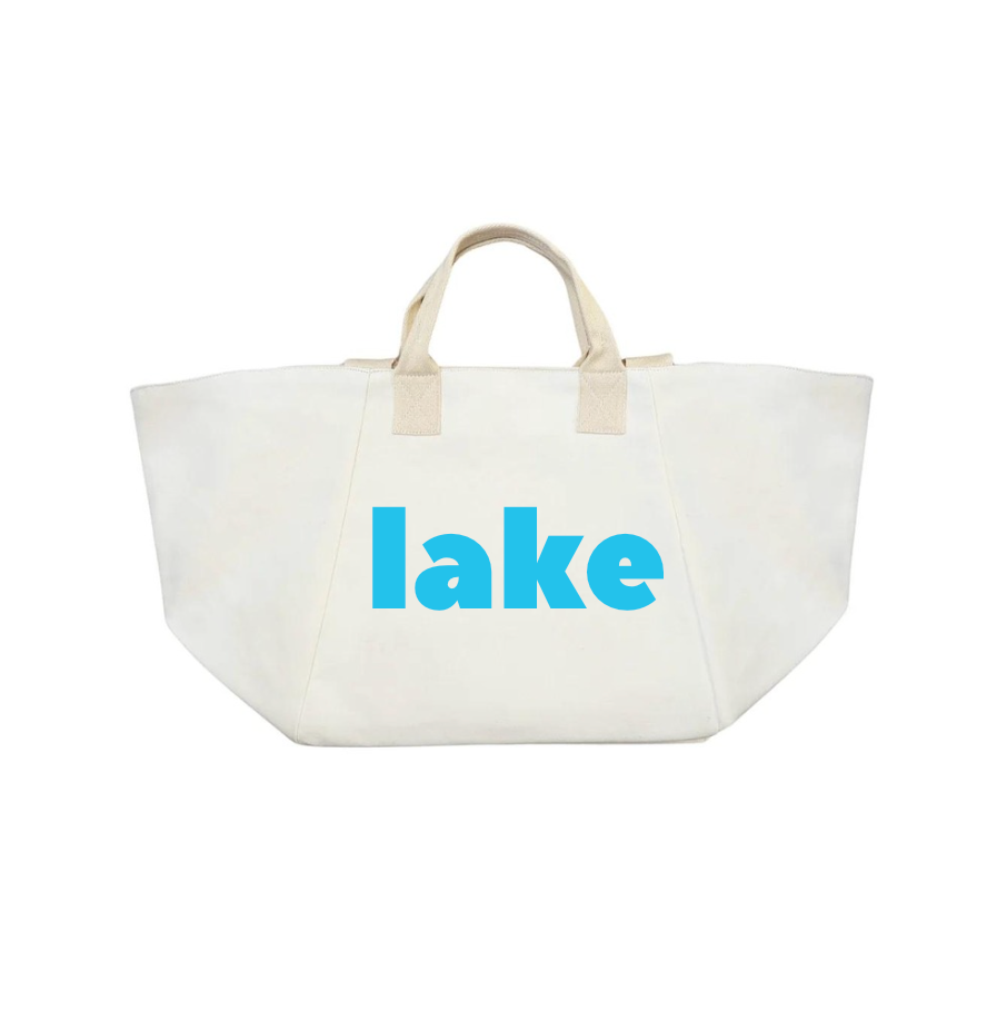 Natural Chelsea Bag with Capri Blue Matte LAKE - Quilted Koala