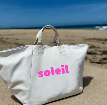 Natural Chelsea Bag with SOLEIL in Hot Pink - Quilted Koala