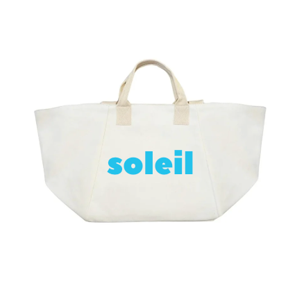 Natural Chelsea Bag with SOLEIL in Capri Blue - Quilted Koala