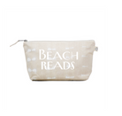 Clutch Bag: Stone Shibori with White Matte Beach Reads - Quilted Koala