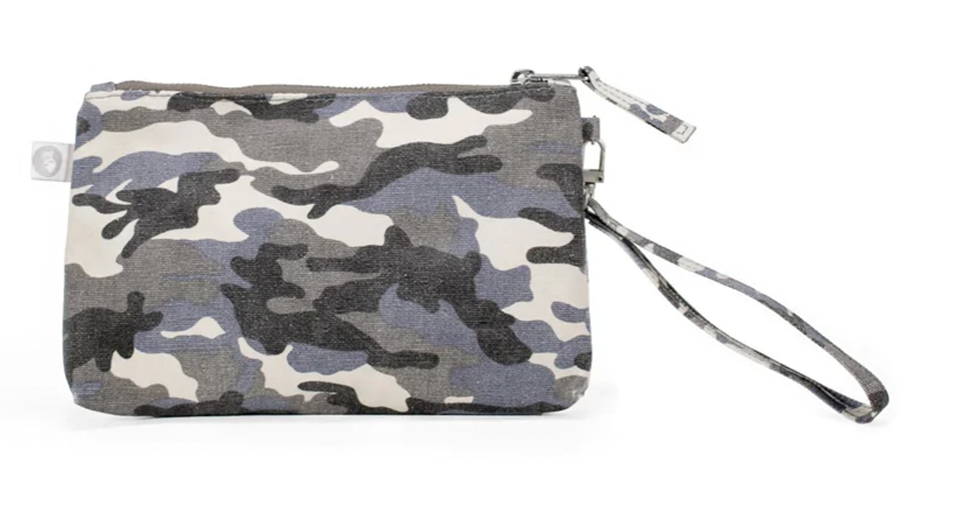 Grey Camo Mini Luxe Clutch - Quilted Koala
