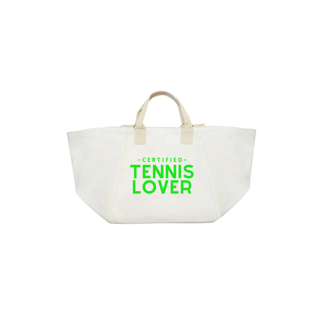 Certified TENNIS LOVER BAG (natural and green) - NEW - Quilted Koala