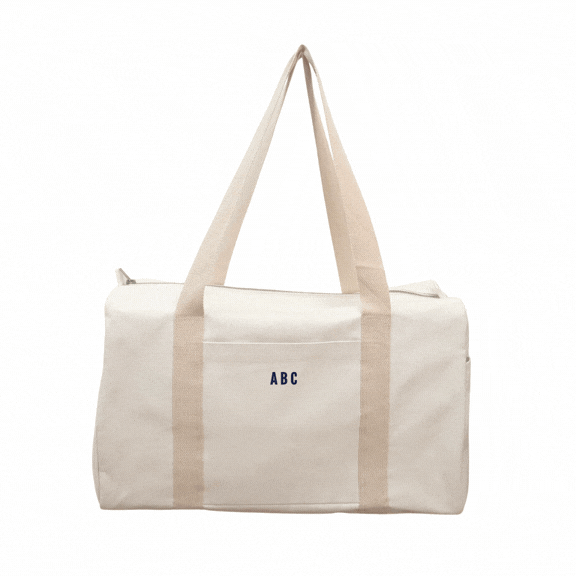 Daily Duffel - Natural with a Mini Monogram - Quilted Koala