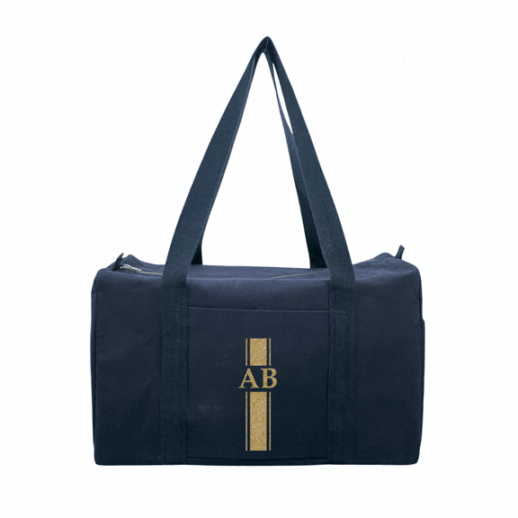 Daily Duffel - Navy with a Monogram Stripe - Quilted Koala