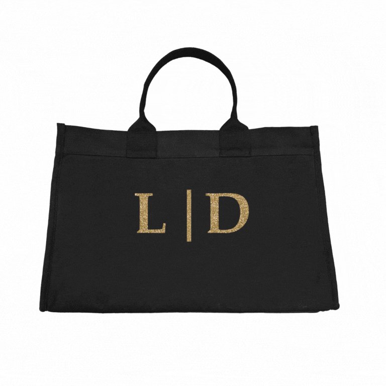 NEW! Anywhere Bag with Trolley Sleeve in Black SPLIT LETTER MONOGRAM - Quilted Koala