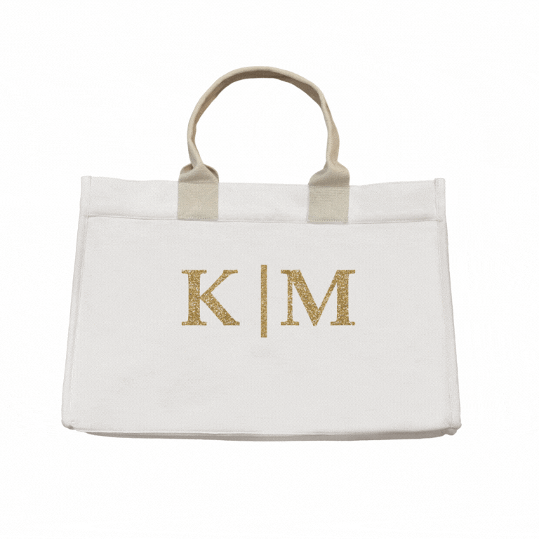 NEW! Anywhere Bag with Trolley Sleeve in Natural SPLIT LETTER MONOGRAM - Quilted Koala