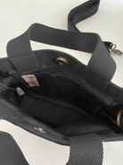 Midi Town Crossbody Bag: Black Vegan Suede - Quilted Koala