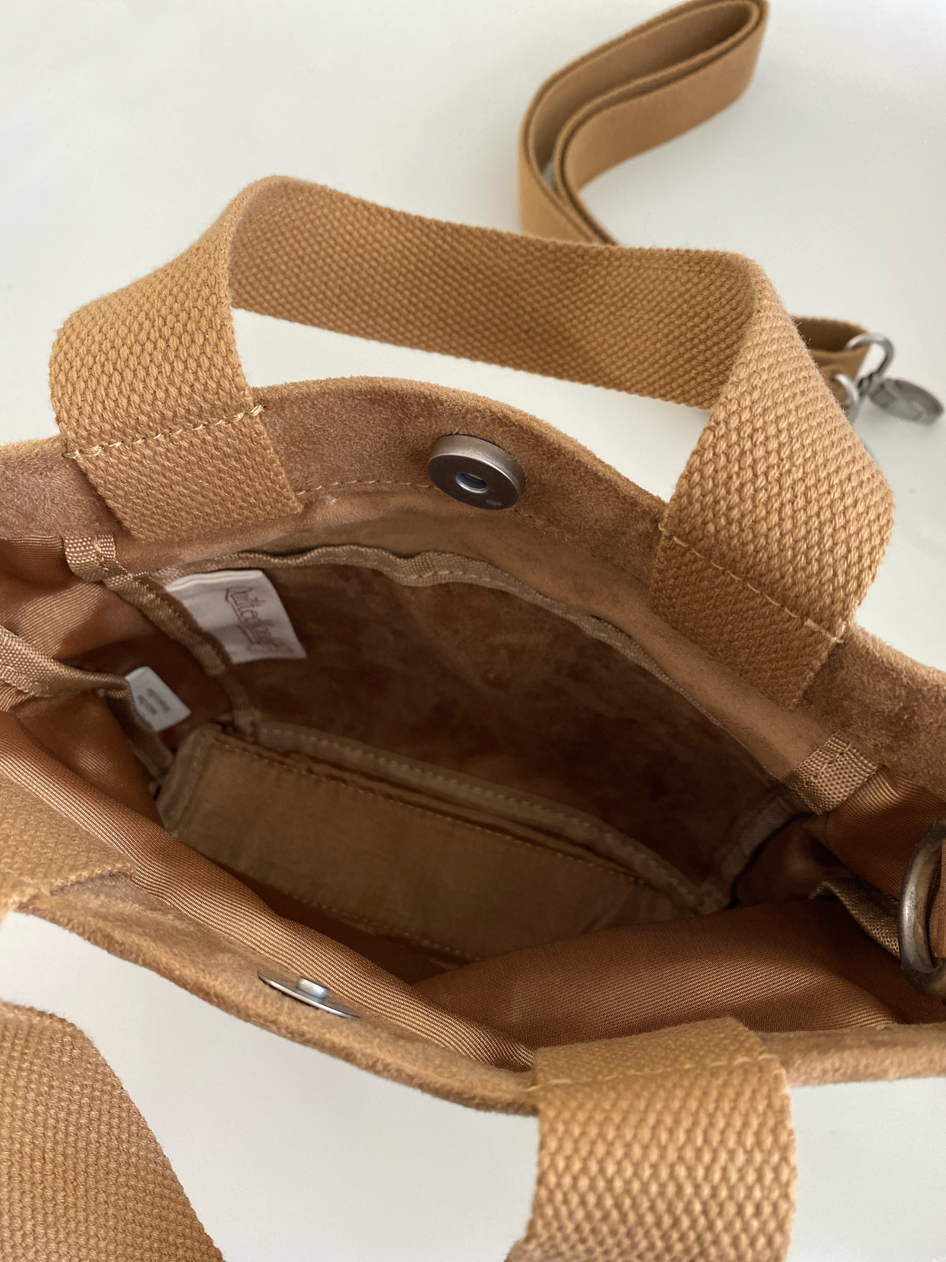 Midi Town Crossbody Bag: Mocha Vegan Suede - Quilted Koala