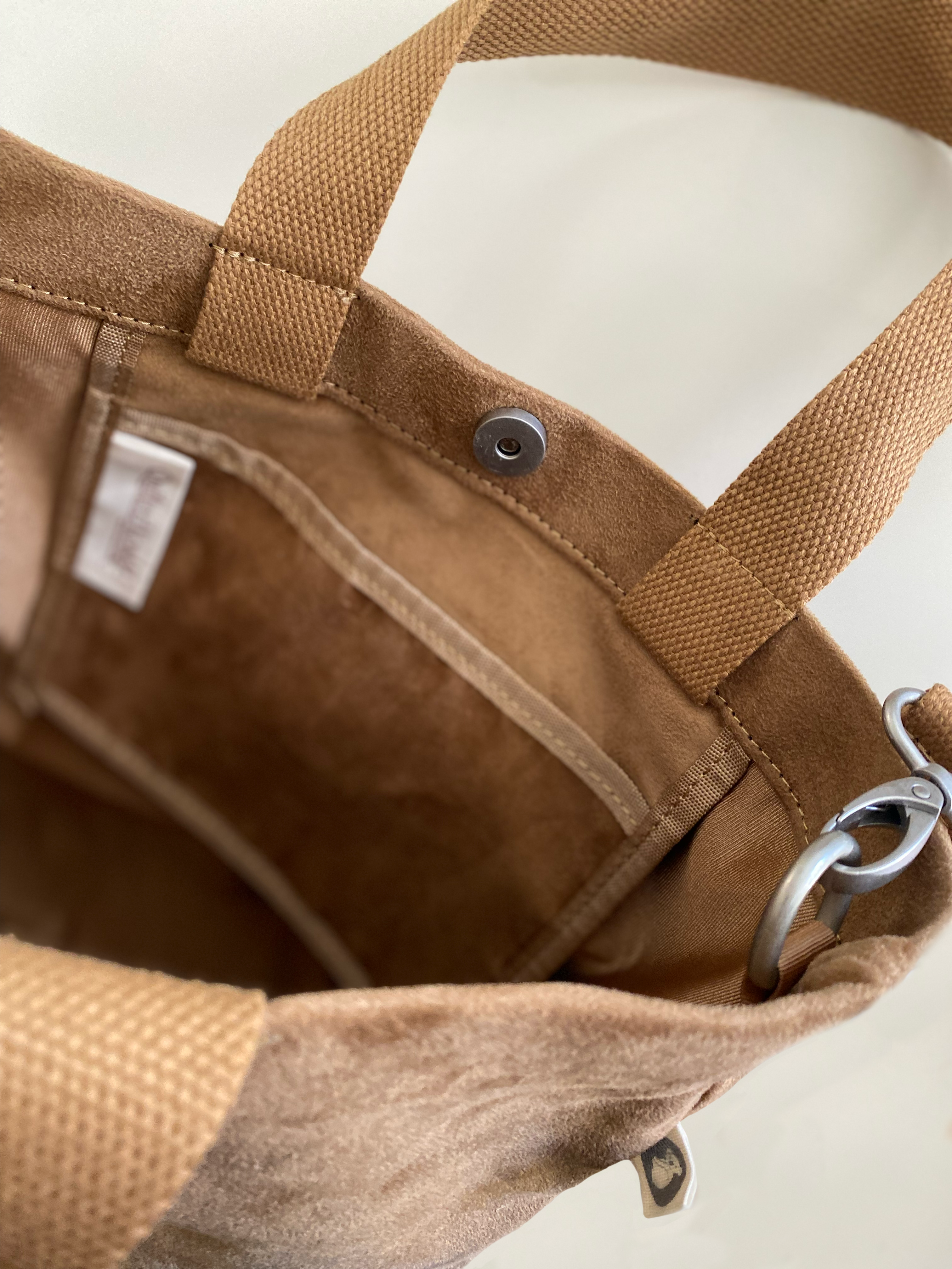 Town Crossbody Bag: Mocha Vegan Suede - Quilted Koala
