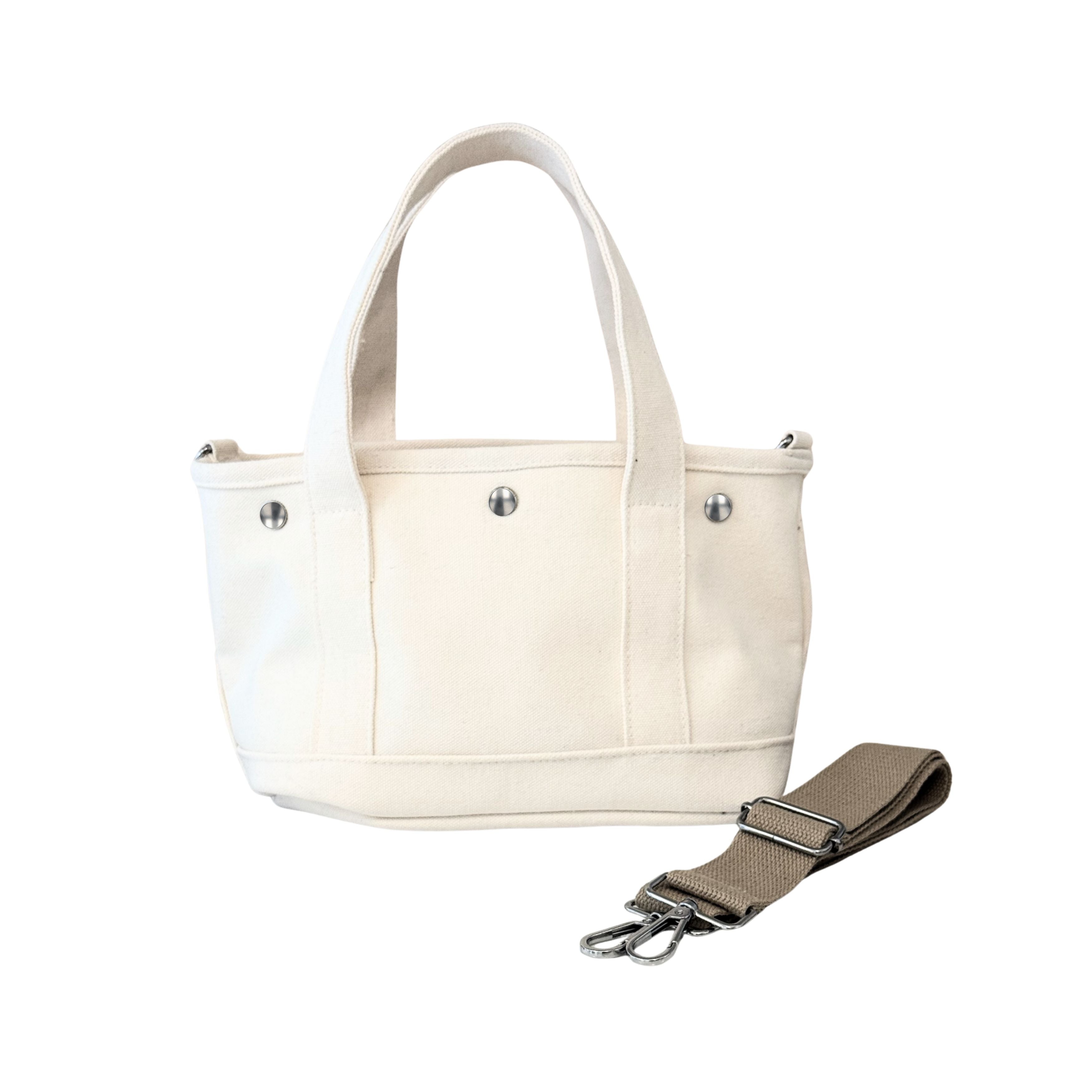 The Seaport Boat Bag - Natural Canvas Single Letter Monogram - Quilted Koala