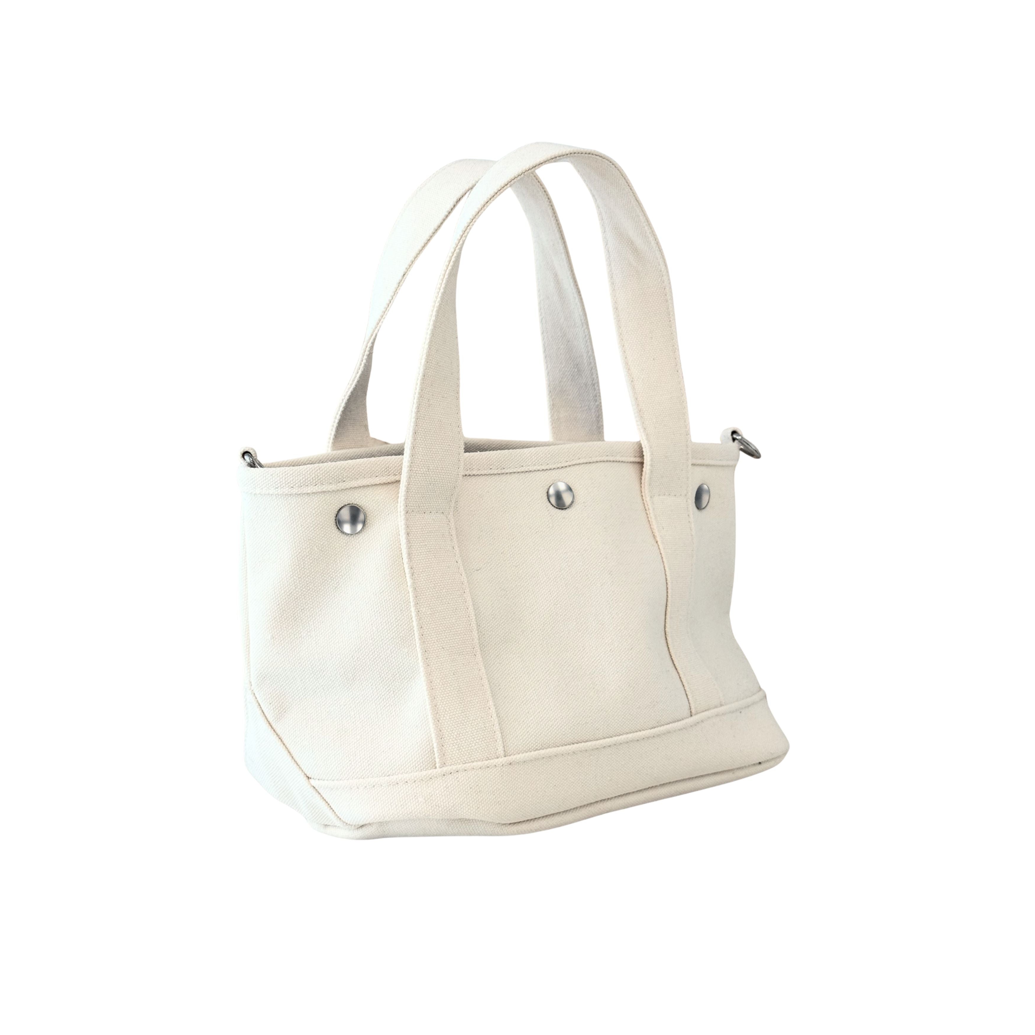 The Seaport Boat Bag - Natural Canvas Single Letter Monogram - Quilted Koala