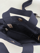 Midi Town Crossbody Bag: Navy Vegan Suede - Quilted Koala