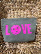 Olive Makeup Bag: PIckleball LOVE - Quilted Koala
