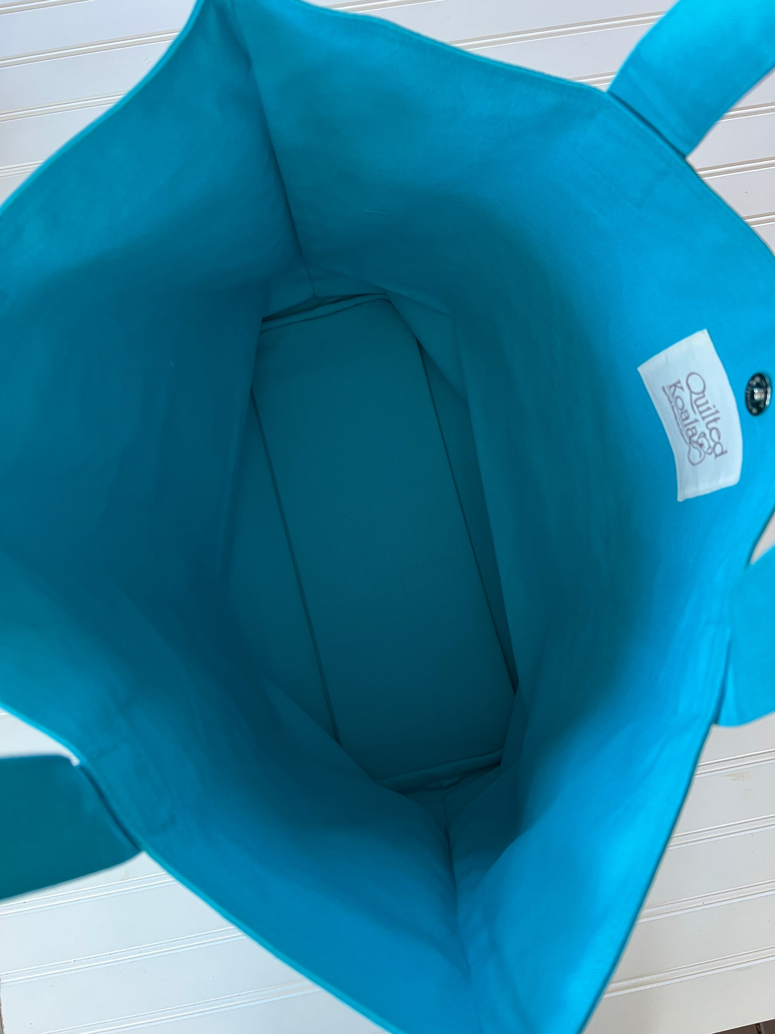 Aqua Everything Bag- Neon Green GOLF - Quilted Koala