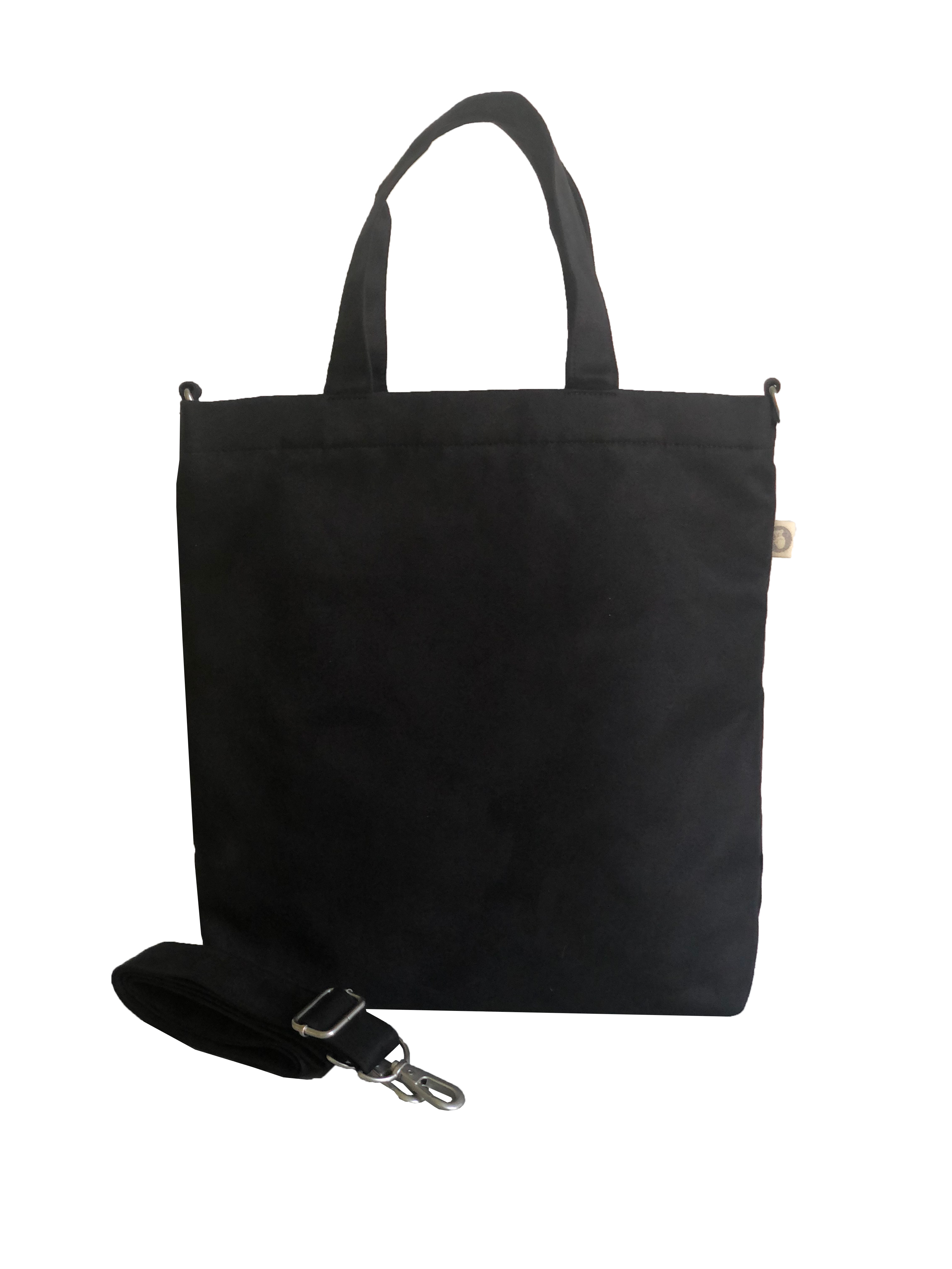 Town Crossbody Bag: Black Vegan Suede - Quilted Koala
