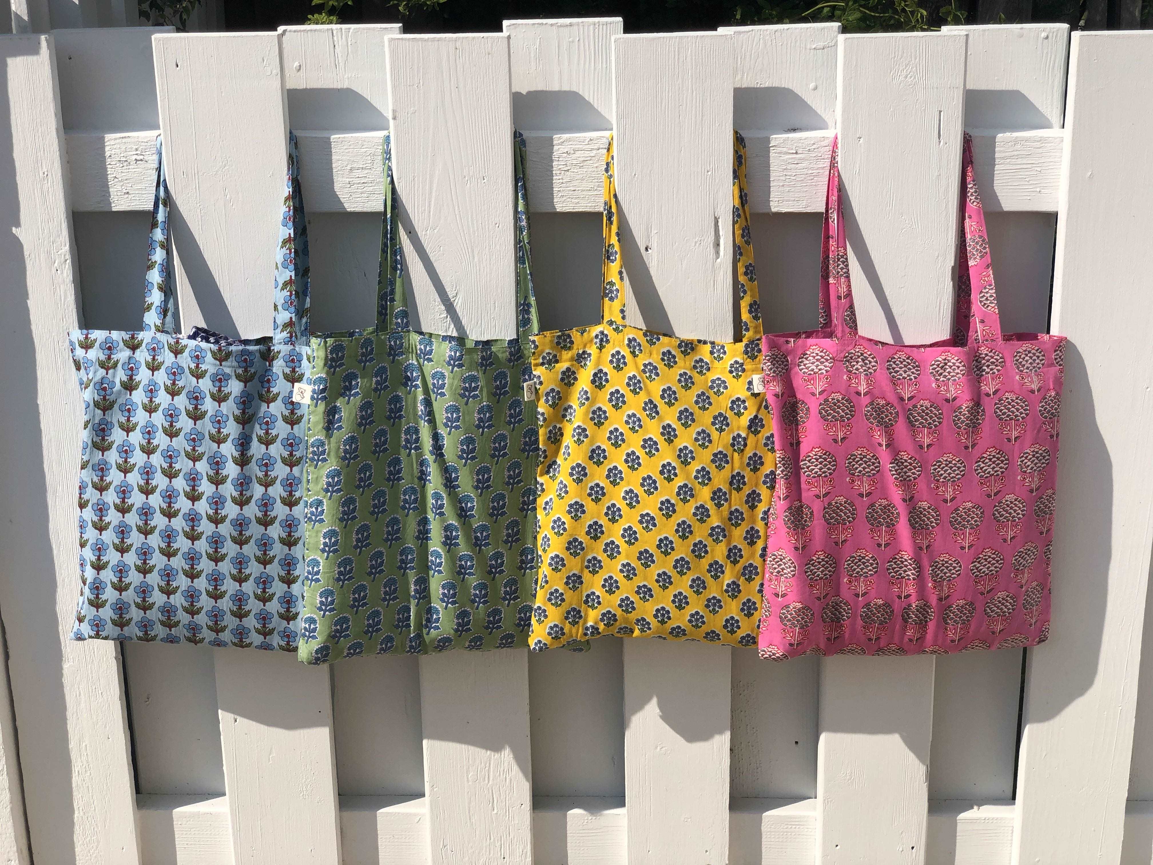 Boho Market Bag - Green - Quilted Koala