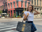 Monogram Stripe: East West Bag - Quilted Koala