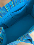 East West Bag Basics- HAPPY BLUE Stripes - Quilted Koala