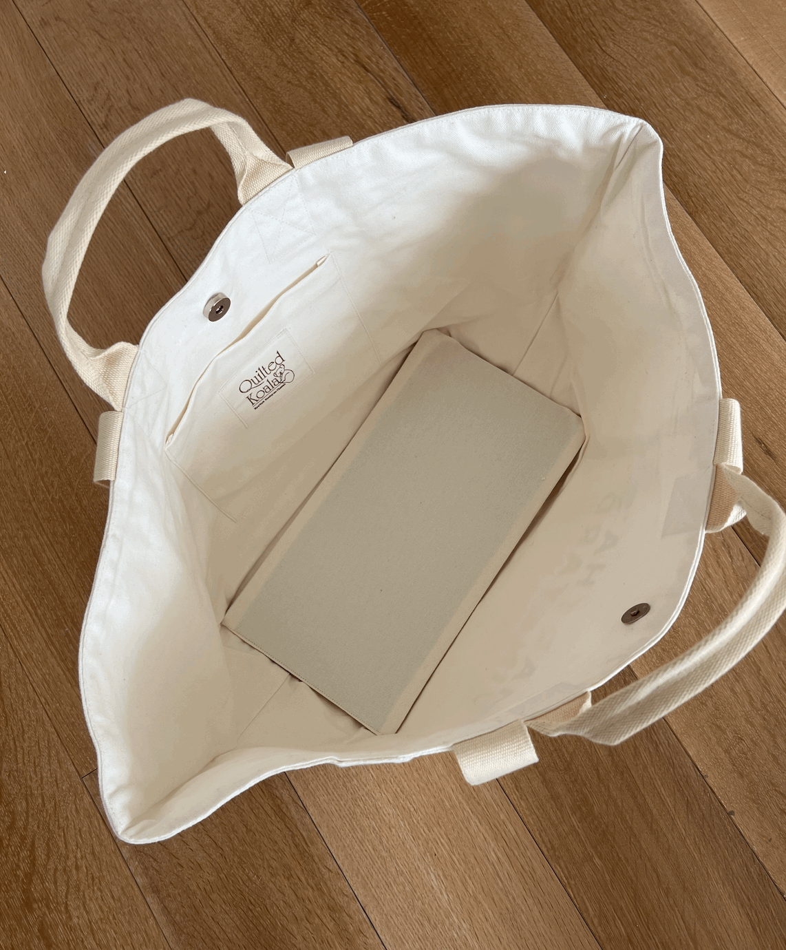 Chelsea Bag Natural LOCATION: Lake Geneva or CUSTOMIZE YOUR FAVORITE LAKE! - Quilted Koala