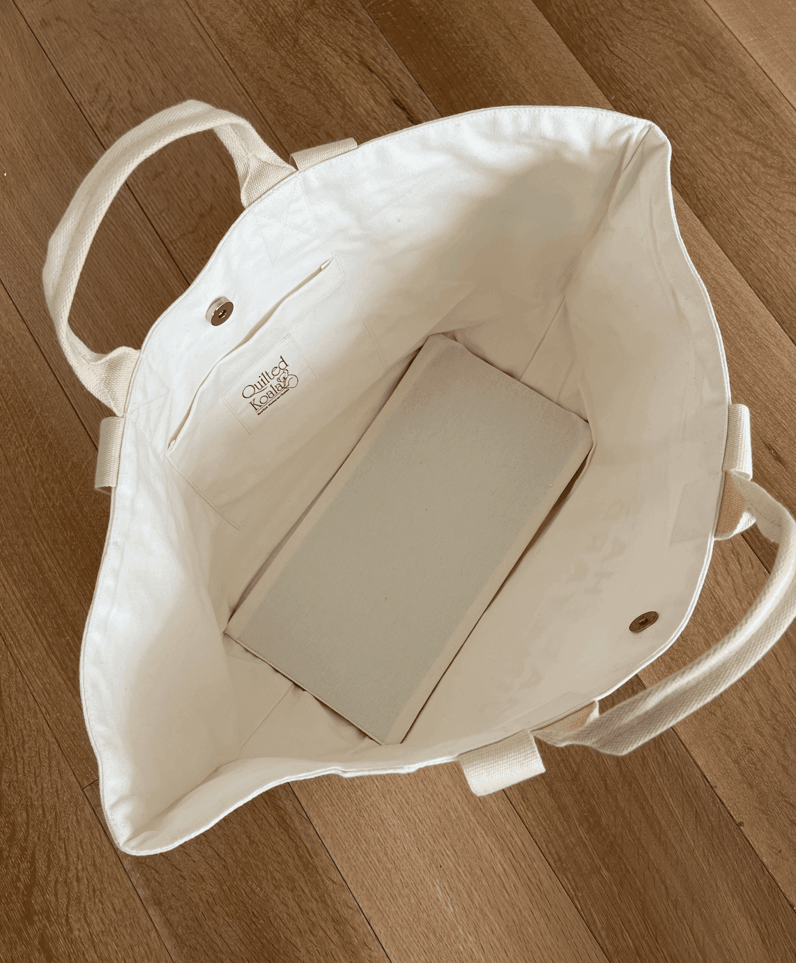 Chelsea Bag - Natural with Monogram Stripe - Quilted Koala
