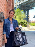 Luxe North South Bag: Black Leopard - Quilted Koala