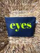 Makeup Bag Navy with Eyes - Quilted Koala