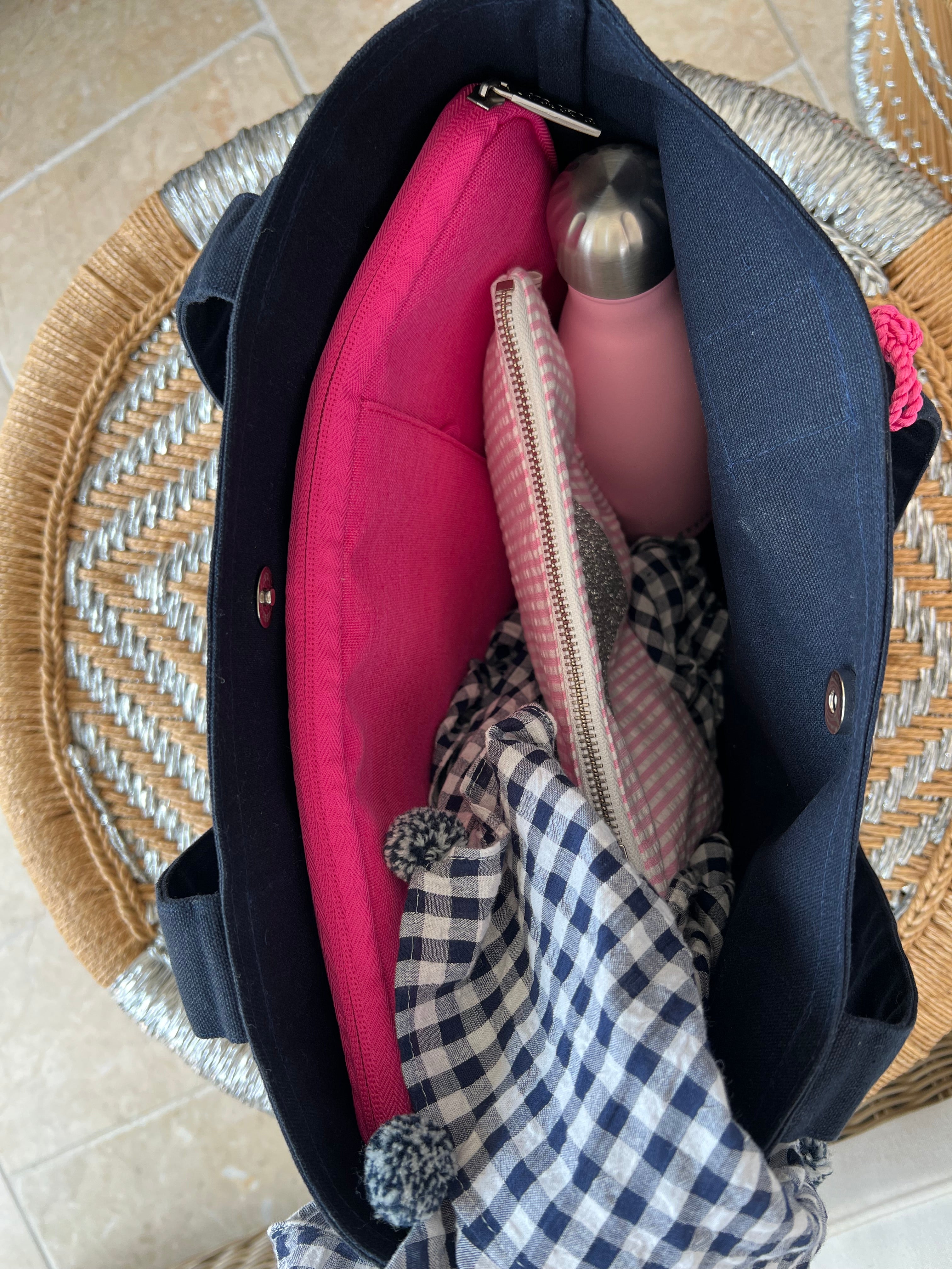 Certified Pickleball Lover Bag in Navy with Aqua NEW! - Quilted Koala