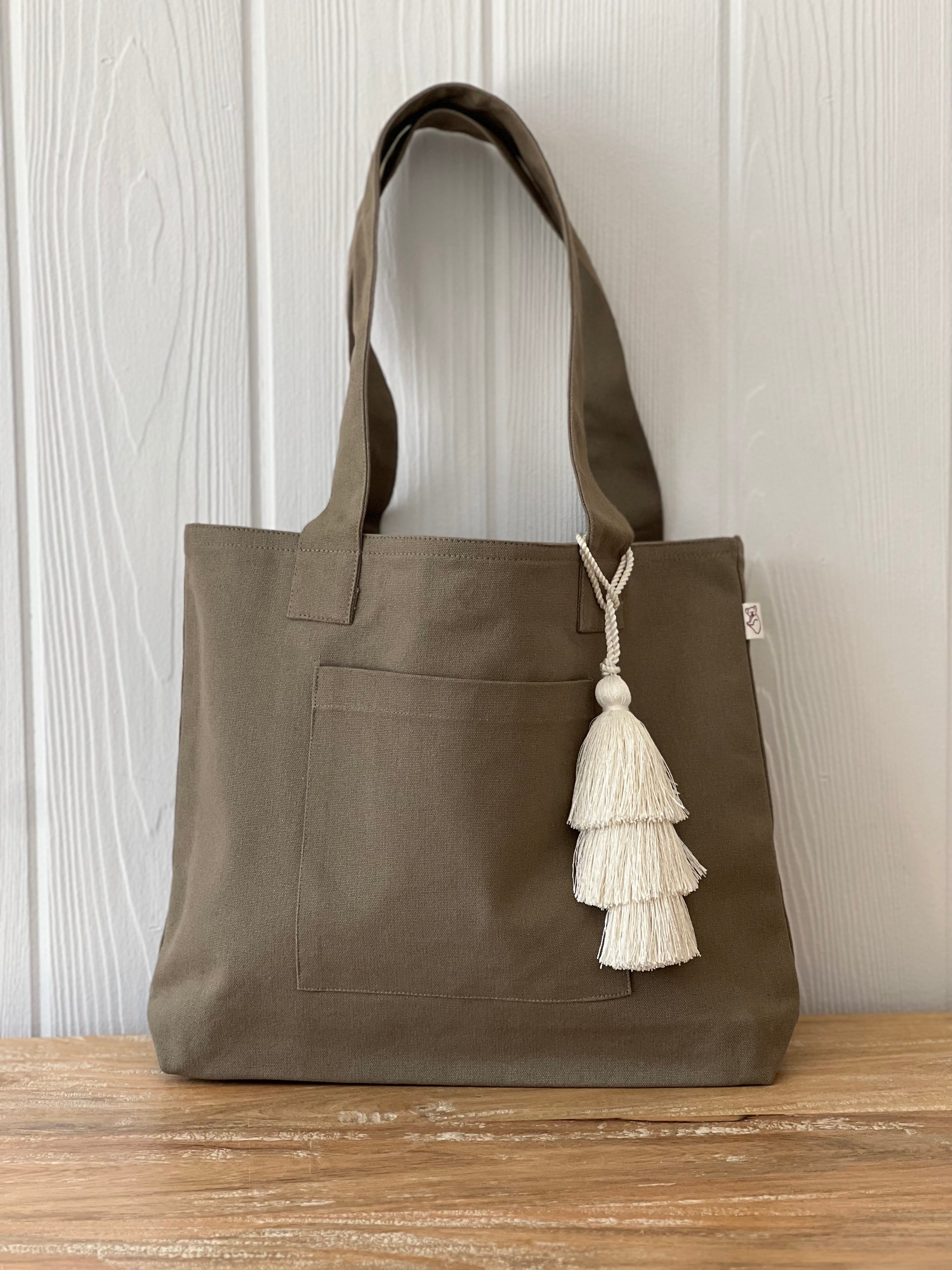 Midi Everything Bag Basic - Olive - Quilted Koala