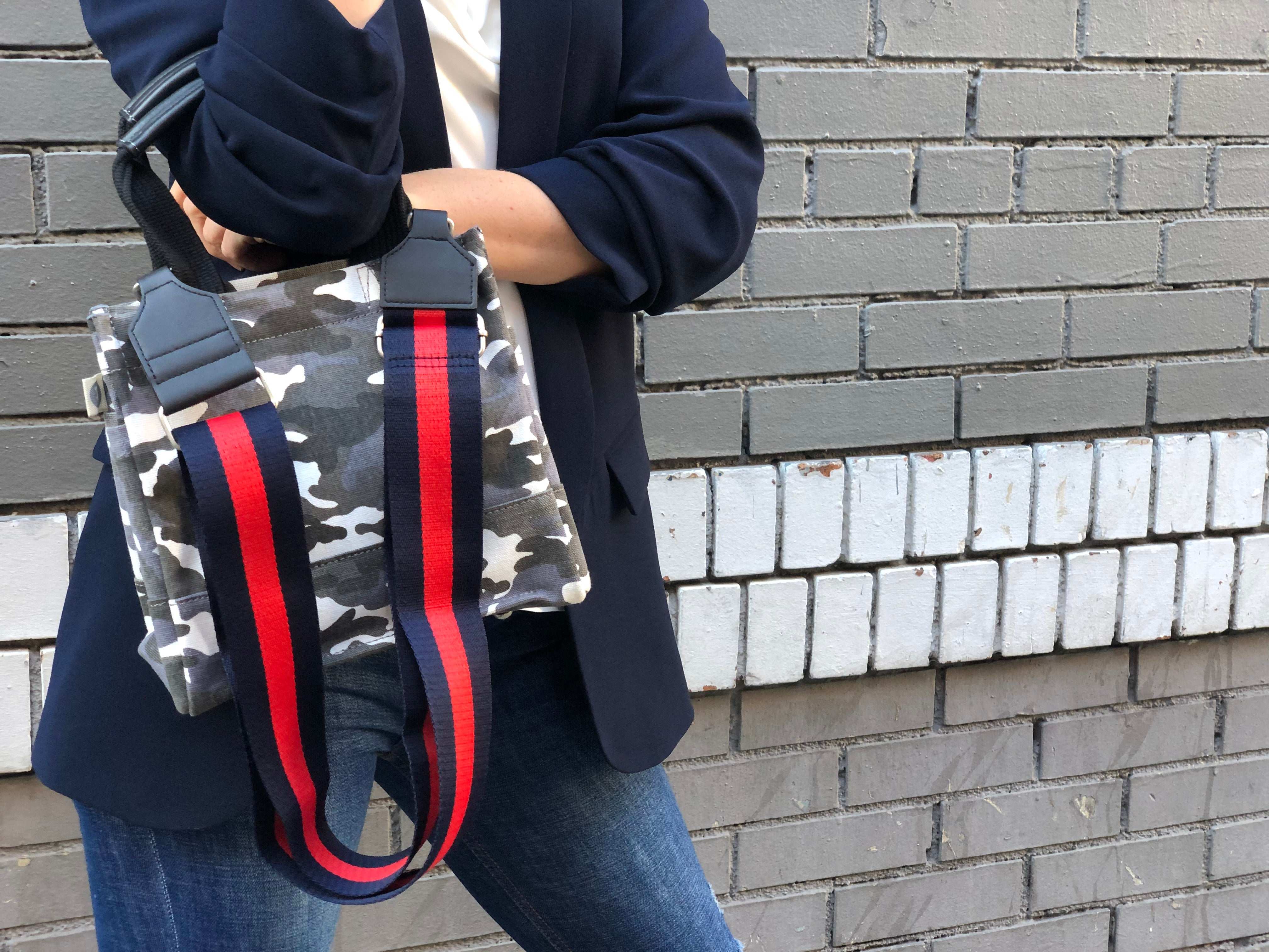 Koala Basics: Mini Luxe North South - Grey Camo - Quilted Koala
