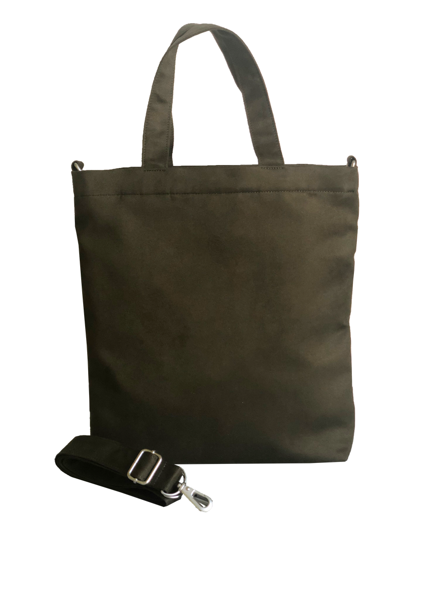 Town Crossbody Bag Olive Vegan Suede Quilted Koala